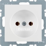 Berker 6161036089 Steckdose ohne SK Q.x polarweiß samt 