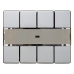 Berker 75168743 Lichtszenentastsensor Komfort mit Beschriftungsfeld Arsys edelstahl lackiert 