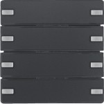 Berker 80144326 KNX Tastsensor 4-fach Komfort m. Beschriftungsfeld KNX Q.x anthrazit samt 