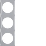 Berker 918192507 Rahmen 3f Integro Flow grau glänzend 