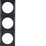 Berker 918192510 Rahmen 3f Integro Flow schwarz glänzend 