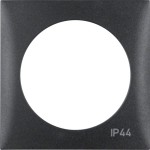 Berker 918272595 Rahmen 1f m Aufdruck IP44 ITG Flow anthr 