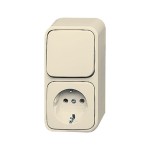 Busch-Jaeger 2CKA001641A0174 Kombination SCHUKO® Steckdose, mit Wippschalter Aus- und Wechselschaltung 