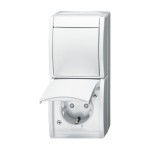 Busch-Jaeger 2CKA001684A0331 Kombination SCHUKO® Steckdose, mit Wippschalter mit erh. Berührungsschutz 