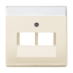 Busch-Jaeger 2CKA001710A3146 Zentralscheibe mit Beschriftungsfeld UAE/IAE (ISDN) 2-fach elfenbeinweiß - 