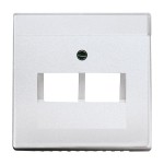 Busch-Jaeger 2CKA001710A3610 Zentralscheibe mit Beschriftungsfeld UAE/IAE (ISDN) 2-fach alusilber - 