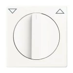 Busch-Jaeger 2CKA001710A3872 Zentralscheibe mit Aufdruck Symbol Pfeile für Jalousie, Drehknopf studioweiß 