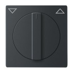 Busch-Jaeger 2CKA001710A3894 Zentralscheibe mit Aufdruck Symbol Pfeile für Jalousie, Drehknopf schwarz 