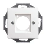 Busch-Jaeger 2CKA001724A4340 Zentralscheibe mit Tragring XLR-Einbaubuchse Serie D 1-fach alpinweiß - 