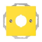 Busch-Jaeger 2CKA001724A4345 Zentralscheibe mit Tragring Befehlsgeräte 1-fach gelb - Busch-balance® SI 