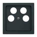 Busch-Jaeger 2CKA001724A4365 Zentralscheibe TV / SAT 4-fach anthrazit - Plattform 63 