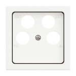 Busch-Jaeger 2CKA001724A4370 Zentralscheibe TV/Radio/2x SAT 4-fach studioweiß matt - Plattform 63 