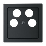 Busch-Jaeger 2CKA001724A4371 Zentralscheibe TV / SAT 4-fach schwarz matt - Plattform 63 