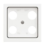 Busch-Jaeger 2CKA001724A4377 Zentralscheibe TV/Radio/2x SAT 4-fach studioweiß - Plattform 63 