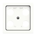 Busch-Jaeger 2CKA001724A4379 Zentralscheibe TV/Radio/2x SAT 4-fach studioweiß matt - Plattform 63 