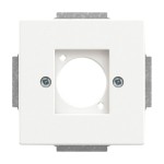 Busch-Jaeger 2CKA001724A4404 Zentralscheibe XLR-Einbaubuchse Serie D 1-fach studioweiß matt - Plattform 63 