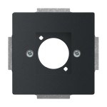 Busch-Jaeger 2CKA001724A4405 Zentralscheibe XLR-Einbaubuchse Serie D 1-fach schwarz matt - Plattform 63 