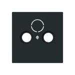 Busch-Jaeger 2CKA001724A4435 Zentralscheibe TV/ Radio/SAT 3-fach schwarz matt - Busch-art linear® 