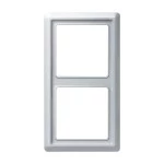 Busch-Jaeger 2CKA001730A0278 Abdeckrahmen 2-fach alusilber - Allwetter 44® (IP44) 