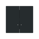 Busch-Jaeger 2CKA001751A3308 Wippe mit kleiner transparenter Kalotte für Schalter/Taster, 2-fach schwarz 