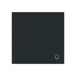 Busch-Jaeger 2CKA001751A3344 Wippe mit Aufdruck Symbol Klingel für Schalter/Taster, 1-fach schwarz matt - 