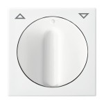 Busch-Jaeger 2CKA001753A0231 Zentralscheibe mit Aufdruck Symbol Pfeile für Jalousie, Drehknopf alpinweiß - 