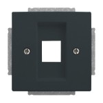 Busch-Jaeger 2CKA001753A0400 Zentralscheibe Modular-Jack-Einsatz 1-fach anthrazit - Plattform 63 