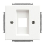 Busch-Jaeger 2CKA001753A0405 Zentralscheibe Modular-Jack-Einsatz 1-fach studioweiß matt - Plattform 63 
