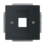 Busch-Jaeger 2CKA001753A0406 Zentralscheibe Modular-Jack-Einsatz 1-fach schwarz matt - Plattform 63 