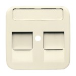 Busch-Jaeger 2CKA001753A8022 Zentralscheibe mit Beschriftungsfeld Modular-Jack-Einsatz 2-fach weiß - 