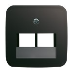 Busch-Jaeger 2CKA001753A9111 Zentralscheibe UAE/IAE (ISDN) 2-fach schwarz - Reflex SI 