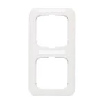 Busch-Jaeger 2CKA001754A2163 Abdeckrahmen mit Sichtfenster, senkrecht mit Beschriftungsfeld 2-fach alpinweiß 