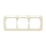 Busch-Jaeger 2CKA001754A3716 Abdeckrahmen mit Sichtfenster, waagerecht mit Beschriftungsfeld 3-fach weiß - 