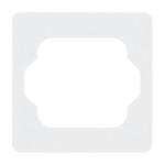 Busch-Jaeger 2CKA001754A4065 Abdeckrahmen mit Sichtfenster mit Beschriftungsfeld 1-fach studioweiß - alpha 