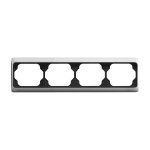 Busch-Jaeger 2CKA001754A4129 Abdeckrahmen 4-fach titan - alpha exclusive® 