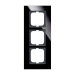 Busch-Jaeger 2CKA001754A4324 Abdeckrahmen 3-fach Glas schwarz - carat® 