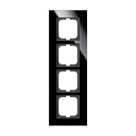 Busch-Jaeger 2CKA001754A4325 Abdeckrahmen 4-fach Glas schwarz - carat® 