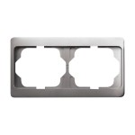 Busch-Jaeger 2CKA001754A4374 Abdeckrahmen 2-fach platin - alpha exclusive® 