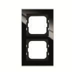 Busch-Jaeger 2CKA001754A4801 Abdeckrahmen 2-fach Glas schwarz - Busch-axcent® pur 