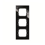 Busch-Jaeger 2CKA001754A4802 Abdeckrahmen 3-fach Glas schwarz - Busch-axcent® pur 