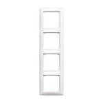 Busch-Jaeger 2CKA001754A4829 Abdeckrahmen mit Sichtfenster, senkrecht mit Beschriftungsfeld 4-fach alpinweiß 