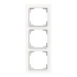 Busch-Jaeger 2CKA001754A4854 Abdeckrahmen 3-fach studioweiß matt - Busch-art linear® 