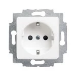 Busch-Jaeger 2CKA002011A2829 SCHUKO® Steckdosen-Einsatz 50x50 mm alpinweiß - Reflex SI 