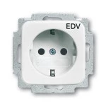 Busch-Jaeger 2CKA002011A3074 SCHUKO® Steckdosen-Einsatz mit Aufdruck EDV alpinweiß - Reflex SI 