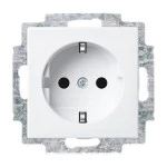 Busch-Jaeger 2CKA002011A6233 SCHUKO® Steckdosen-Einsatz mit Schraubklemmen alpinweiß - Busch-balance® SI 