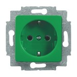 Busch-Jaeger 2CKA002011A6262 SCHUKO® Steckdosen-Einsatz 50x50 mm grün - Reflex SI 