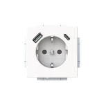 Busch-Jaeger 2CKA002011A6310 SCHUKO® USB-Steckdosen-Einsatz Safety+ mit USB A/C studioweiß matt - Plattform 