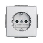 Busch-Jaeger 2CKA002013A5272 SCHUKO® Steckdosen-Einsatz Safety+ alusilber - Plattform 63 