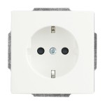 Busch-Jaeger 2CKA002013A5328 SCHUKO® Steckdosen-Einsatz Safety+ studioweiß matt - Plattform 63 