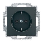 Busch-Jaeger 2CKA002013A5381 SCHUKO® Steckdosen-Einsatz Safety+ schwarz - Busch-balance® SI 
